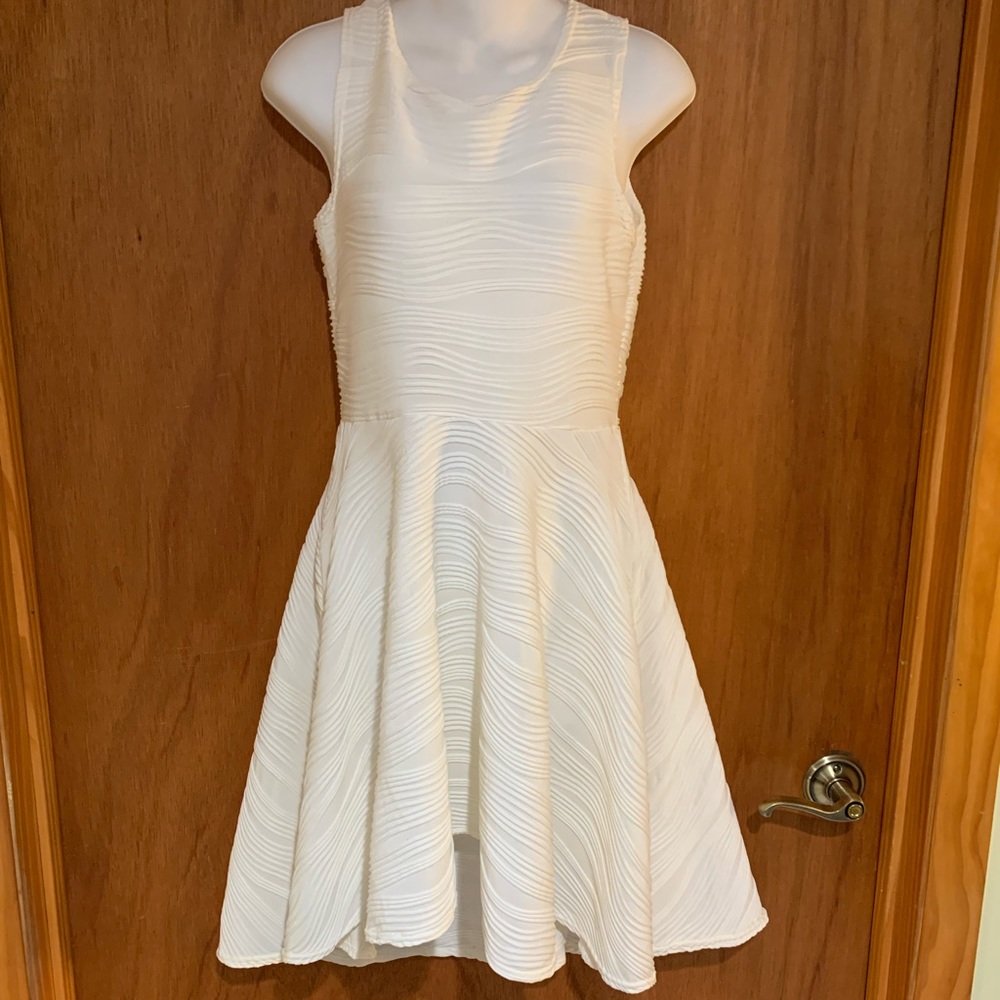 off white high/low dress